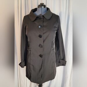 Harvé Benard Women's Midi Black Trench Coat